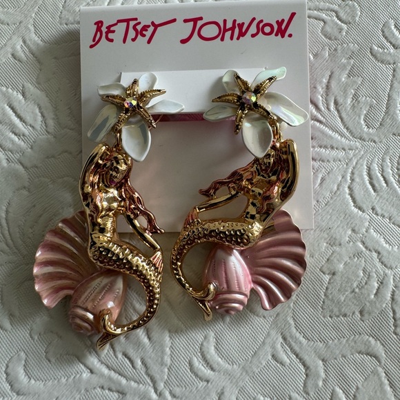 Betsey Johnson Mermaid Drop Earrings - Picture 3 of 4